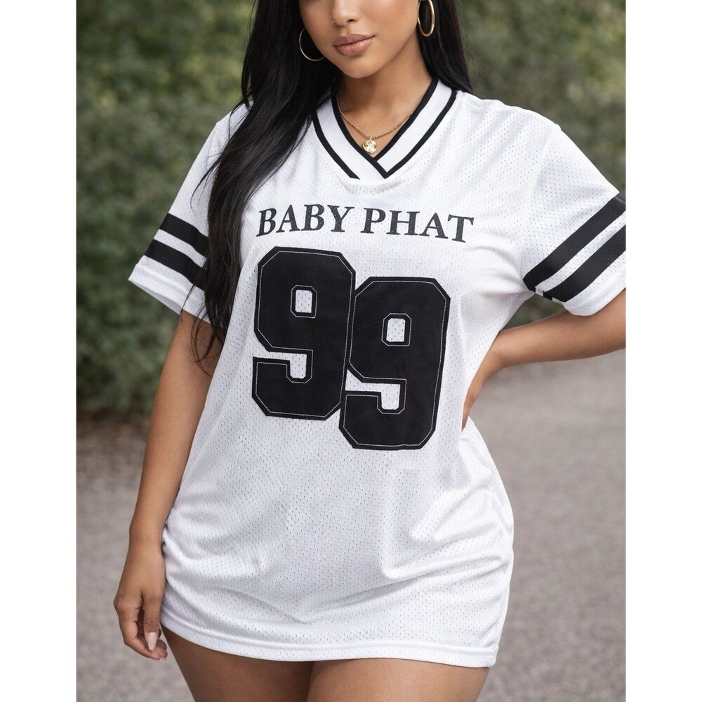 NWT Women’s XS White 99 Jersey y2k 2000’s Fashion Kitty Sporty Top